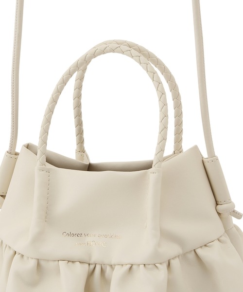 ROPE' PICNIC(ロペピクニック)の「ダブルフリルメッシュハンドルミニショルダーバッグ(ショルダーバッグ・レディース・ブラック/ピンク/シルバー/キナリ・FREE)」の12枚目の写真