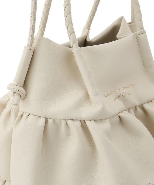 ROPE' PICNIC(ロペピクニック)の「ダブルフリルメッシュハンドルミニショルダーバッグ(ショルダーバッグ・レディース・ブラック/ピンク/シルバー/キナリ・FREE)」の13枚目の写真