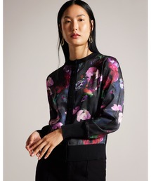 Ted Baker（テッドベーカー）の「ABBALEE フローラルプリント ウーブンフロント カーディガン（カーディガン/ボレロ）」