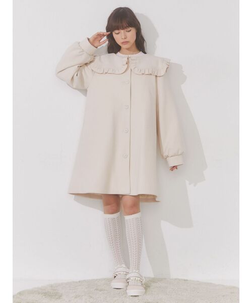 merry jenny（メリージェニー）の「Aラインセーラーコート（チェスターコート・レディース・オフホワイト/ライトブルー/ブラック/ボルドー・FREE）」の13枚目の写真