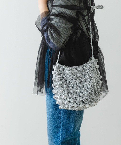 RODE SKO(ロデスコ)の「ラメポコポコショルダーバッグ(ショルダーバッグ・レディース・シルバー/グリーン/ブラック・ONE)」の4枚目の写真