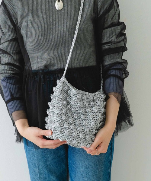 RODE SKO(ロデスコ)の「ラメポコポコショルダーバッグ(ショルダーバッグ・レディース・シルバー/グリーン/ブラック・ONE)」の5枚目の写真