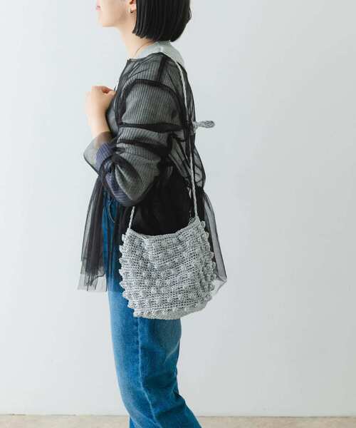 RODE SKO(ロデスコ)の「ラメポコポコショルダーバッグ(ショルダーバッグ・レディース・シルバー/グリーン/ブラック・ONE)」の8枚目の写真