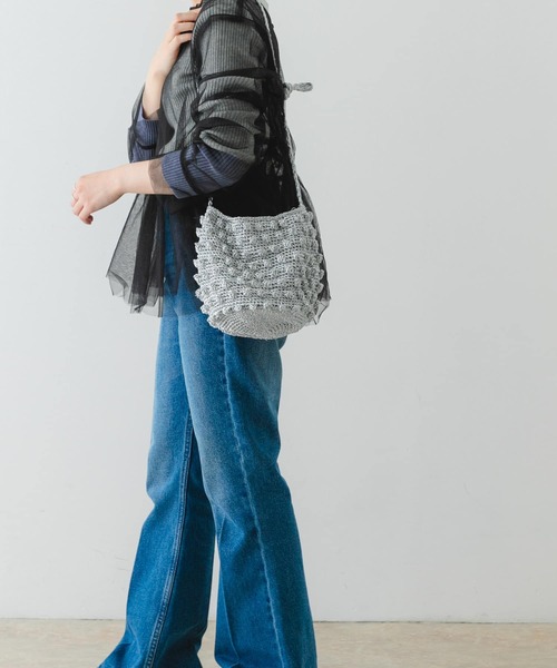 RODE SKO(ロデスコ)の「ラメポコポコショルダーバッグ(ショルダーバッグ・レディース・シルバー/グリーン/ブラック・ONE)」の9枚目の写真