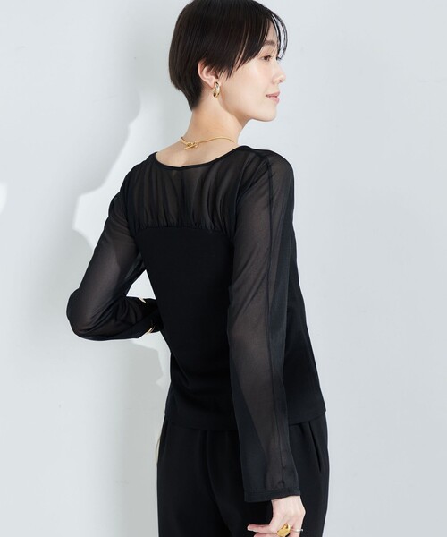 NOLLEY’S（ノーリーズ）の「レイヤードシアーカットソー（Tシャツ/カットソー・レディース・ネイビー/アイボリー/ブラック・38）」の15枚目の写真