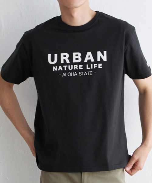 ikka(イッカ)の「URBAN NATURE LIFE アーバンネイチャーライフ プリントTシャツ(Tシャツ/カットソー・メンズ・ブラック/ネイビー/ホワイト・XL/L/M/S)」の1枚目の写真