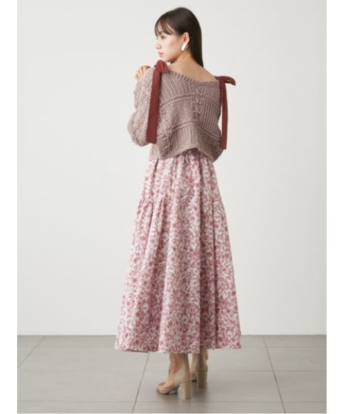 SNIDEL（スナイデル）の「クロシェカーディガン（カーディガン/ボレロ・レディース・ブラック/アイボリー/モカ・FREE）」の6枚目の写真