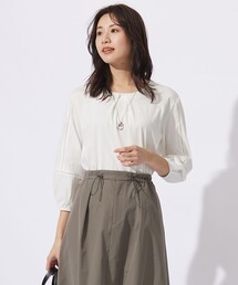 J.PRESS Ladies（J.プレス レディス）の「【洗える】プレーティングジャージー フロントタック カットソー（Tシャツ/カットソー）」