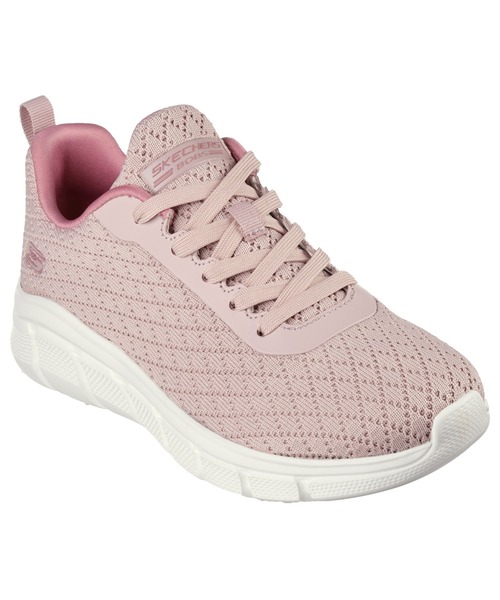SKECHERS(スケッチャーズ)の「SKECHERS BOBS B FLEX-QUICK PIVOT / スケッチャーズ ボブス ビーフレックス-クイックピボット(スニーカー・レディース・ナチュラル/ライトピンク/ブラック・25cm/24.5cm/24cm/23.5cm/23cm/22.5cm)」の3枚目の写真