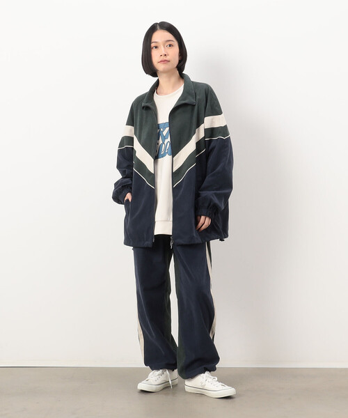 Purple&Yellow(パープルアンドイエロー)の「【セットアップ対応】ポリエステルピーチ ラインブルゾン(ブルゾン・メンズ・グレイッシュベージュ/グリーン・SMALL/MEDIUM/X-LARGE/LARGE)」の18枚目の写真