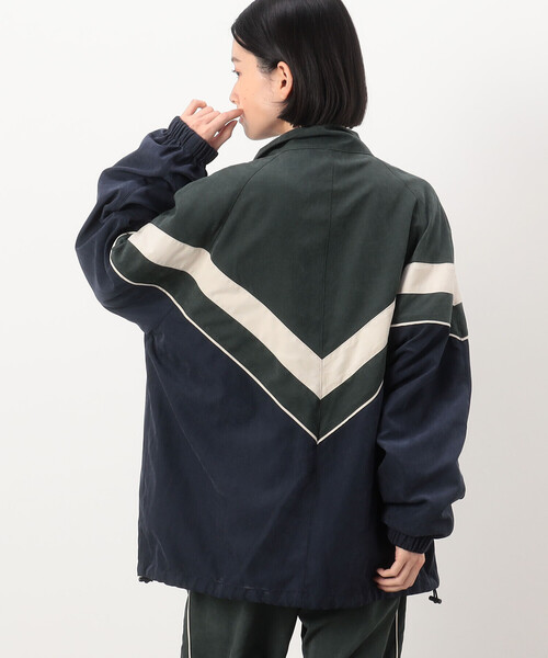 Purple&Yellow(パープルアンドイエロー)の「【セットアップ対応】ポリエステルピーチ ラインブルゾン(ブルゾン・メンズ・グレイッシュベージュ/グリーン・SMALL/MEDIUM/X-LARGE/LARGE)」の22枚目の写真