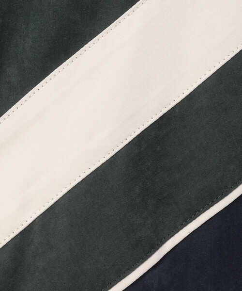 Purple&Yellow(パープルアンドイエロー)の「【セットアップ対応】ポリエステルピーチ ラインブルゾン(ブルゾン・メンズ・グレイッシュベージュ/グリーン・SMALL/MEDIUM/X-LARGE/LARGE)」の13枚目の写真