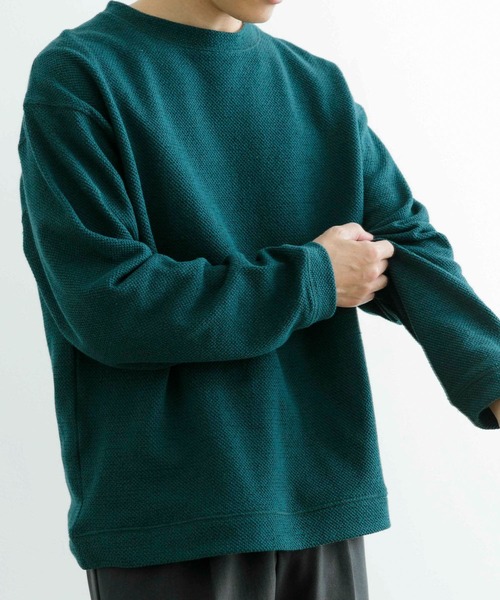 ITEMS URBANRESEARCH(アイテムズ アーバンリサーチ)の「メランジカノコ クルーネック ニットソー(ニット/セーター・メンズ・チャコールグレー/ブルー/オートミール/グリーン・MEDIUM/LARGE)」の19枚目の写真