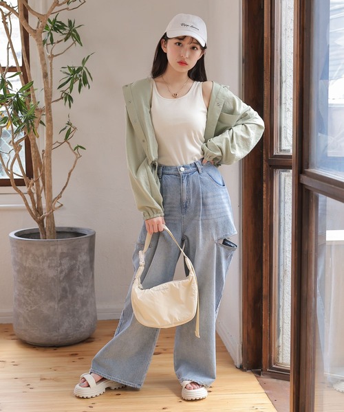 セール】スパンボイルショートパーカー（パーカー）｜repipi armario