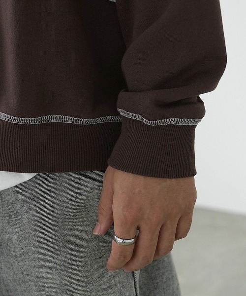 MinoriTY(マイノリティ)の「【MinoriTY】裏毛アウトラインロックトレーナー スウェット メンズ オーバーサイズ ルーズフィット 秋服(Tシャツ/カットソー・メンズ・ブラウン/グレー/ブラック・L/M)」の17枚目の写真
