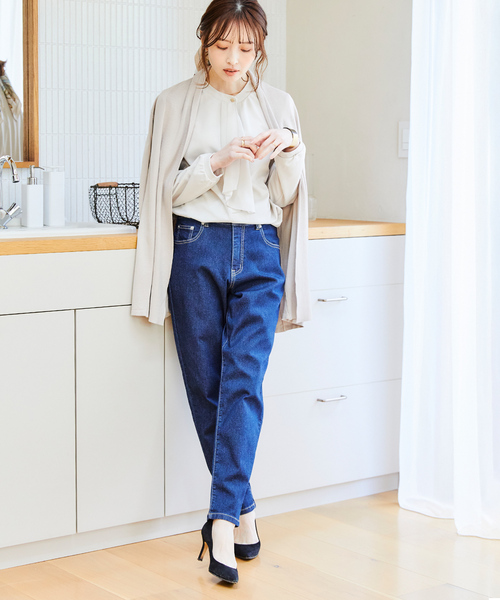 CROSS FUNCTION（クロスファンクション）の「《抗菌防臭・通気性》シフォンフリルカットソーブラウス【CF/クロスファンクション】（シャツ/ブラウス・レディース・ブラック/オフホワイト/ライトベージュ/ライトグリーン/ホワイト/ベージュ/ネイビー・M/L/LL）」の22枚目の写真