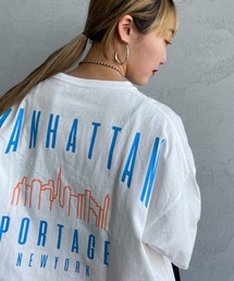 [MANHATTAN PORTAGE/マンハッタンポーテージ] 別注 ショート丈バックプリントTシャツ