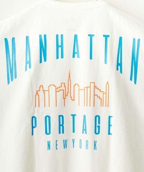 Manhattan Portage（マンハッタンポーテージ）の「[MANHATTAN PORTAGE/マンハッタンポーテージ] 別注 ショート丈バックプリントTシャツ（Tシャツ/カットソー・レディース・イエロー/ホワイト/ブラック/サックスブルー・F）」の21枚目の写真