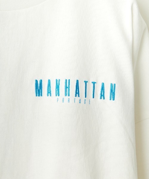 Manhattan Portage（マンハッタンポーテージ）の「[MANHATTAN PORTAGE/マンハッタンポーテージ] 別注 ショート丈バックプリントTシャツ（Tシャツ/カットソー・レディース・イエロー/ホワイト/ブラック/サックスブルー・F）」の20枚目の写真
