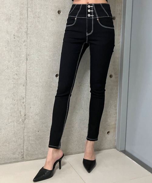 GLAMOROUS JANE（グラマラスジェーン）の「スキニーパンツ（その他パンツ・レディース・ブラック×ホワイト/ブラック・M/S/L/SS）」の8枚目の写真