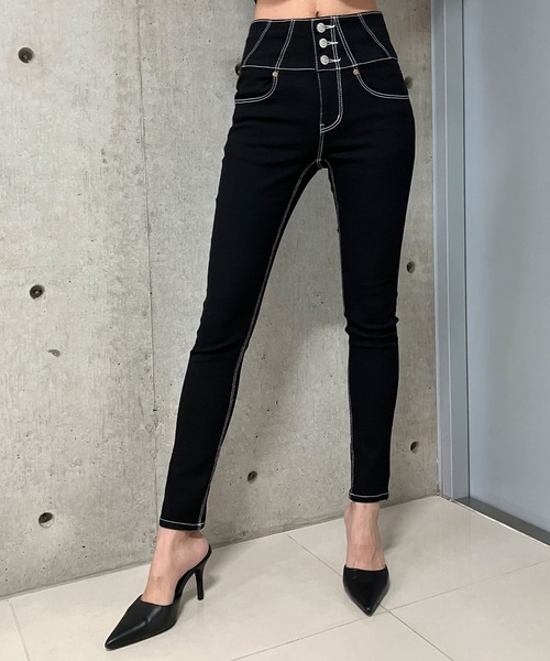 GLAMOROUS JANE（グラマラスジェーン）の「スキニーパンツ（その他パンツ・レディース・ブラック×ホワイト/ブラック・M/S/L/SS）」の5枚目の写真