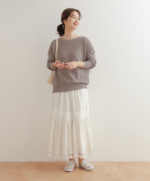 ニット セーター コットンボートネックガーターKNIT レディース URBAN RESEARCH DOORS ニット セーター コットンボートネック
