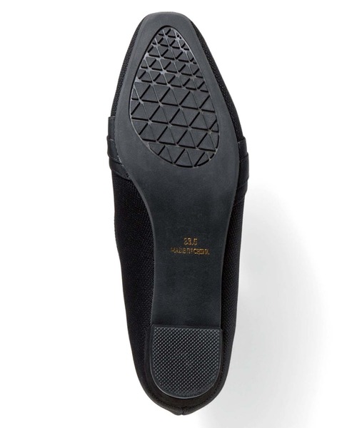 IEDIT（イディット）の「ＩＥＤＩＴ　ふかふかインソールで快適な　グログランリボンの上品ニットパンプス〈ブラック〉（パンプス・レディース・ブラック・3/2/4/6/5/1）」の7枚目の写真