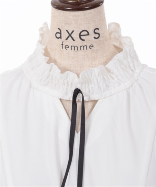 axes femme（アクシーズファム）の「ハイウエストドッキングワンピース（ワンピース・レディース・ベージュ/ブラック/グレー・FREE）」の22枚目の写真