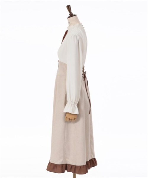 axes femme（アクシーズファム）の「ハイウエストドッキングワンピース（ワンピース・レディース・ベージュ/ブラック/グレー・FREE）」の9枚目の写真