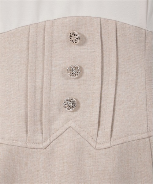 axes femme（アクシーズファム）の「ハイウエストドッキングワンピース（ワンピース・レディース・ベージュ/ブラック/グレー・FREE）」の13枚目の写真