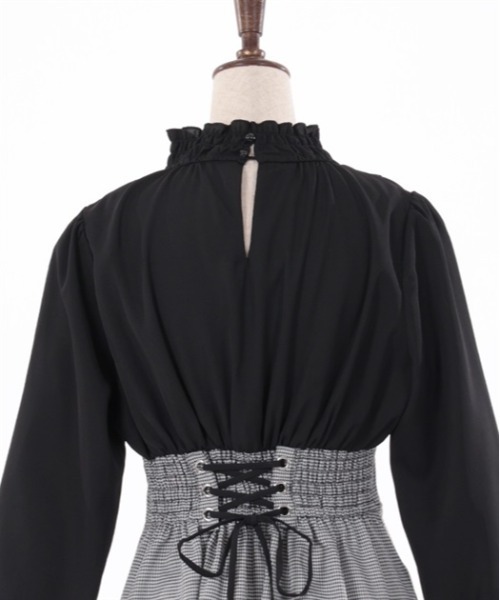 axes femme（アクシーズファム）の「ハイウエストドッキングワンピース（ワンピース・レディース・ベージュ/ブラック/グレー・FREE）」の18枚目の写真