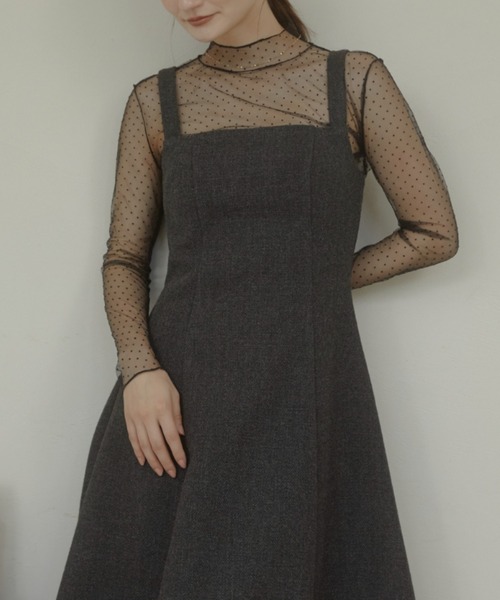 ACYM(アシーム)の「Dot sheer high neck ブラウス(シャツ/ブラウス・レディース・ブラック/ベージュ・FREE)」の19枚目の写真