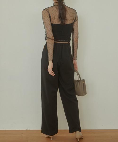 ACYM(アシーム)の「Dot sheer high neck ブラウス(シャツ/ブラウス・レディース・ブラック/ベージュ・FREE)」の14枚目の写真
