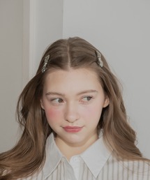 JUMELLE | bow silver clip(バレッタ/ヘアクリップ)