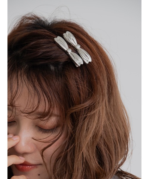 JUMELLE（ジュメロ）の「bow silver clip（バレッタ/ヘアクリップ・レディース・シルバー・FREE）」の18枚目の写真