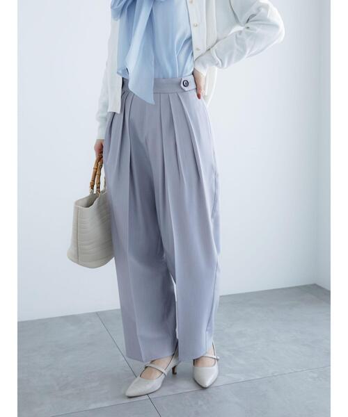 Te chichi（テチチ）の「サイドボタンタックバレルパンツ（その他パンツ・レディース・グレー/カーキ・S/M）」の3枚目の写真