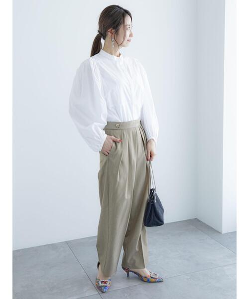 Te chichi（テチチ）の「サイドボタンタックバレルパンツ（その他パンツ・レディース・グレー/カーキ・S/M）」の8枚目の写真