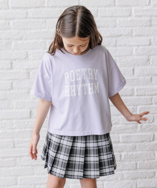 GLOBAL WORK（グローバルワーク）の「ヘビロッTEE/ワイド半袖/976076（Tシャツ/カットソー・キッズ・パープル/ホワイト系その他/ピンク/ホワイト系1/アイボリー/ホワイト系2/サックスブルー/チャコールグレー/ホワイト系5/ホワイト系6/ブラック/ホワイト系4/グレー系8・140cm/150cm/160cm/130cm/170cm/120cm）」の12枚目の写真