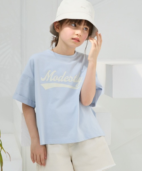 GLOBAL WORK（グローバルワーク）の「ヘビロッTEE/ワイド半袖/976076（Tシャツ/カットソー・キッズ・パープル/ホワイト系その他/ピンク/ホワイト系1/アイボリー/ホワイト系2/サックスブルー/チャコールグレー/ホワイト系5/ホワイト系6/ブラック/ホワイト系4/グレー系8・140cm/150cm/160cm/130cm/170cm/120cm）」の11枚目の写真