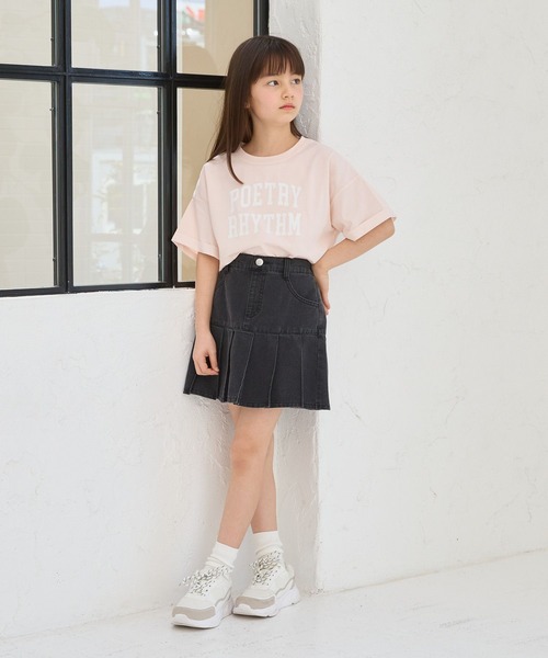 GLOBAL WORK（グローバルワーク）の「ヘビロッTEE/ワイド半袖/976076（Tシャツ/カットソー・キッズ・パープル/ホワイト系その他/ピンク/ホワイト系1/アイボリー/ホワイト系2/サックスブルー/チャコールグレー/ホワイト系5/ホワイト系6/ブラック/ホワイト系4/グレー系8・140cm/150cm/160cm/130cm/170cm/120cm）」の20枚目の写真