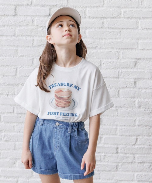 GLOBAL WORK（グローバルワーク）の「ヘビロッTEE/ワイド半袖/976076（Tシャツ/カットソー・キッズ・パープル/ホワイト系その他/ピンク/ホワイト系1/アイボリー/ホワイト系2/サックスブルー/チャコールグレー/ホワイト系5/ホワイト系6/ブラック/ホワイト系4/グレー系8・140cm/150cm/160cm/130cm/170cm/120cm）」の17枚目の写真
