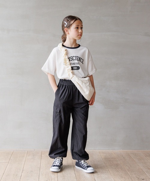 GLOBAL WORK（グローバルワーク）の「ヘビロッTEE/ワイド半袖/976076（Tシャツ/カットソー・キッズ・パープル/ホワイト系その他/ピンク/ホワイト系1/アイボリー/ホワイト系2/サックスブルー/チャコールグレー/ホワイト系5/ホワイト系6/ブラック/ホワイト系4/グレー系8・140cm/150cm/160cm/130cm/170cm/120cm）」の19枚目の写真