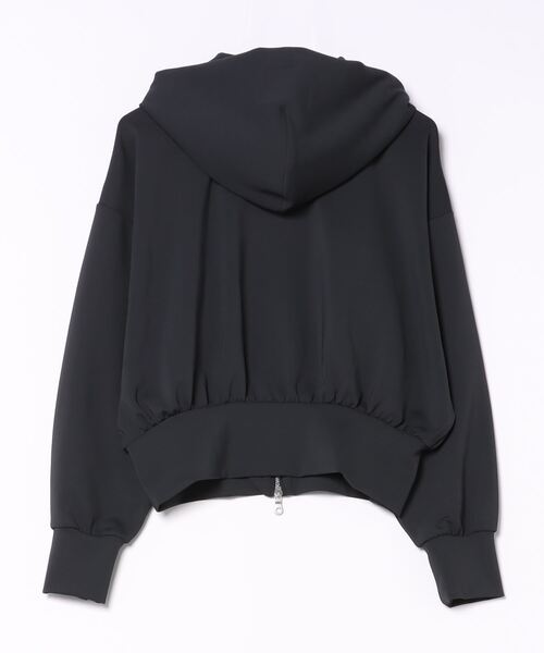 NERGY（ナージー）の「【接触冷感】クロップドダンボールZIPフーディー（パーカー・レディース・ライトグレー/ブラック・FREE）」の3枚目の写真