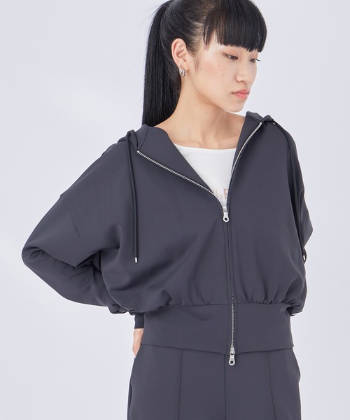 【セール】【接触冷感】クロップドダンボールZIPフーディー（パーカー）｜NERGY（ナージー）