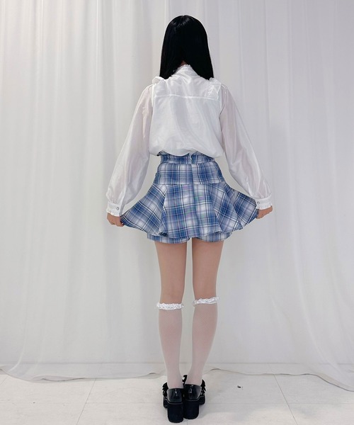 Honey Cinnamon（ハニーシナモン）の「フリルリボンボウタイブラウス（シャツ/ブラウス・レディース・ホワイト/ピンク・FREE）」の4枚目の写真