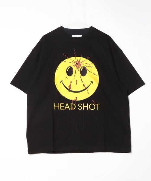 新品MAYO 24ssHEAD SHOT T-shirtヘッドショット刺繍T M MAYO】HEAD SHOT 刺繍半袖Tシャツ - WHITE