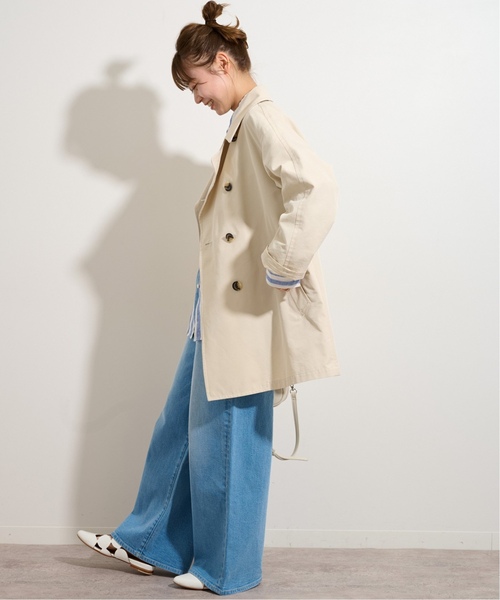 JOURNAL STANDARD relume(ジャーナルスタンダード レリューム)の「《追加3》ショートトレンチコート(トレンチコート・レディース・ネイビー/ベージュ/アイボリー・38/36)」の5枚目の写真