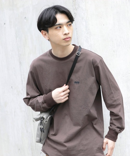 meltum(メルタム)の「EMBROIDERY LOGO L/S T-SHIRT(Tシャツ/カットソー・メンズ・ブラック/ホワイト/ブラウン/ネイビー・LARGE/MEDIUM/SMALL)」の14枚目の写真