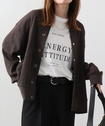 atONE コットンワッフルカーディガン