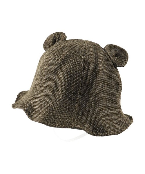 BRANSHES(ブランシェス)の「【ベビー】くま/ねこ耳つきハット(その他ベビー用品・キッズ・ベージュ/ブラウン・48cm/46cm)」の1枚目の写真